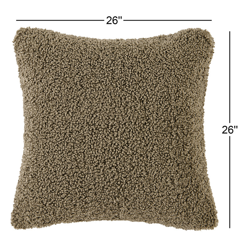 Coussin Teddy Teddy, Chêne foncé, H 27 po x l 27 po