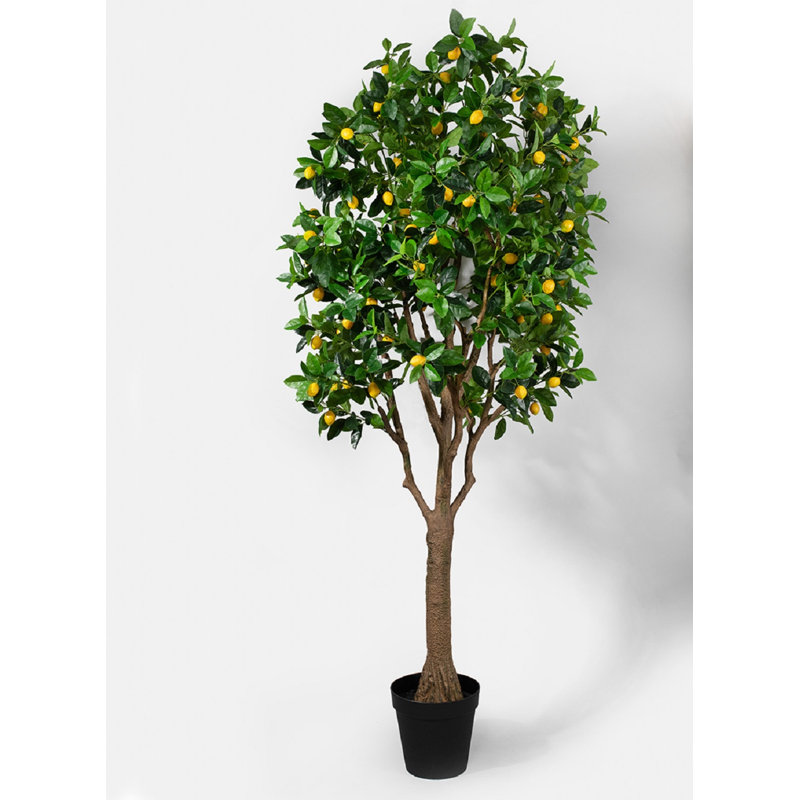 Arbre à citron artificiel 90 po en pot