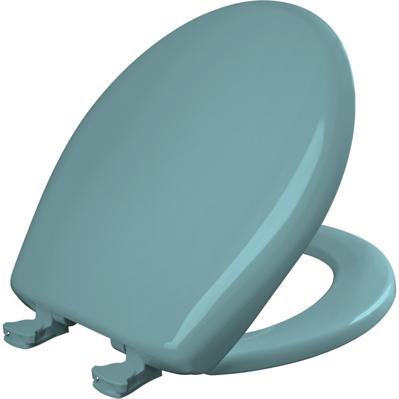 Siège de toilette rond en plastique, Turquoise classique