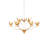 Paradiso 9 - Light Wrought Iron Dimmable Tiered Chandelier