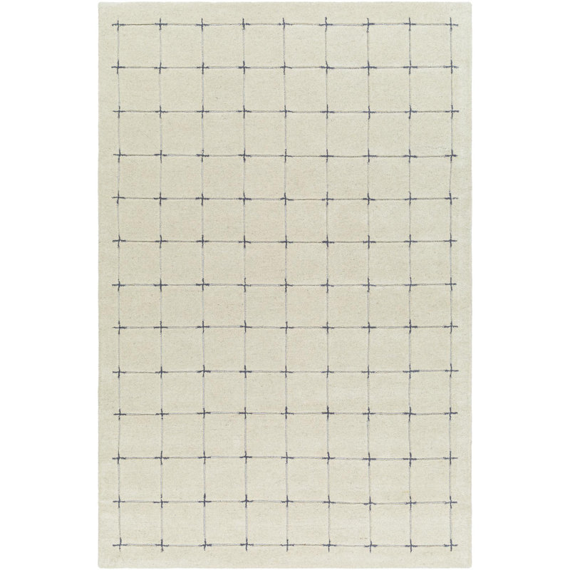 Tapis gris touffeté à la main Mallory, Rectangle de 5 pi x 8 pi