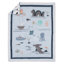 Ensemble de literie pour lit de bébé 4 pièces NoJo Explore Dream Dream Vandewa Ocean 