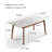Walnut solid oak and white slate round corner diagonal leg telescopic table 1.2-1.5m, for 6-8 people to meet Dining table wood 