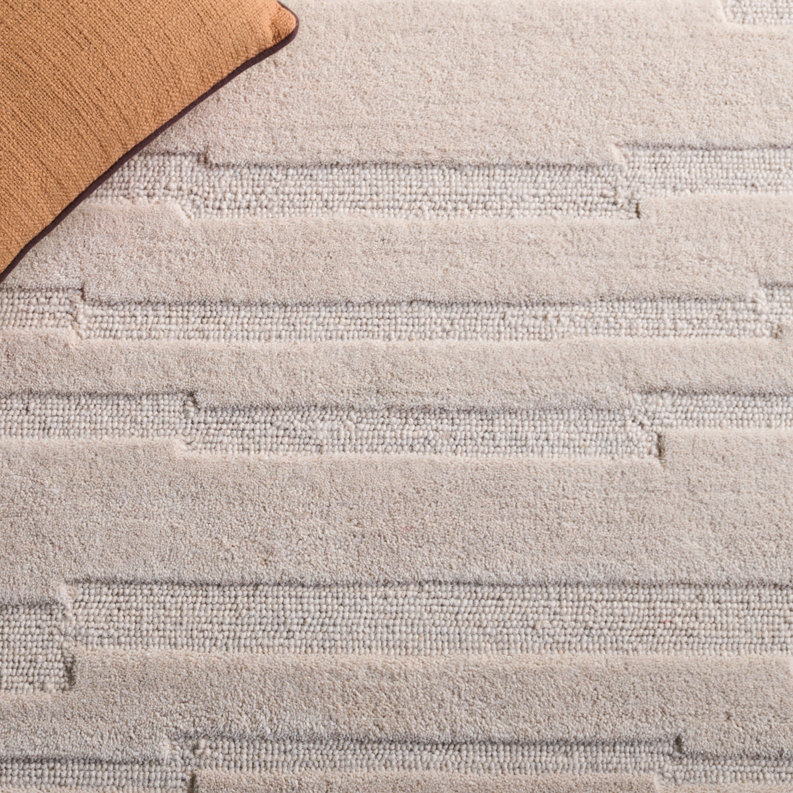 Elona Hand Tufted Beige Rug, Rectangle 3' x 5'