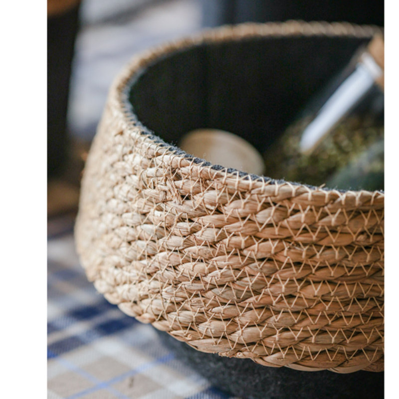 Gracie Oaks Decorative Basket, Dark Gray
