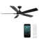 Mykonos 5 - Blade Smart Ceiling Fan with Remote Control and LED Light Kit Included, Works With Alexa and iOS / Android App