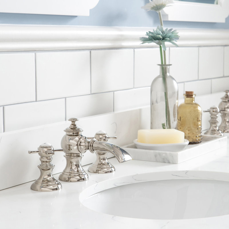 Ahanu 60'' Double Bathroom Vanity with Engineered Marble Top, White