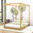 Wooden Canopy Platform Bed with Slats Support-912670371-912670369