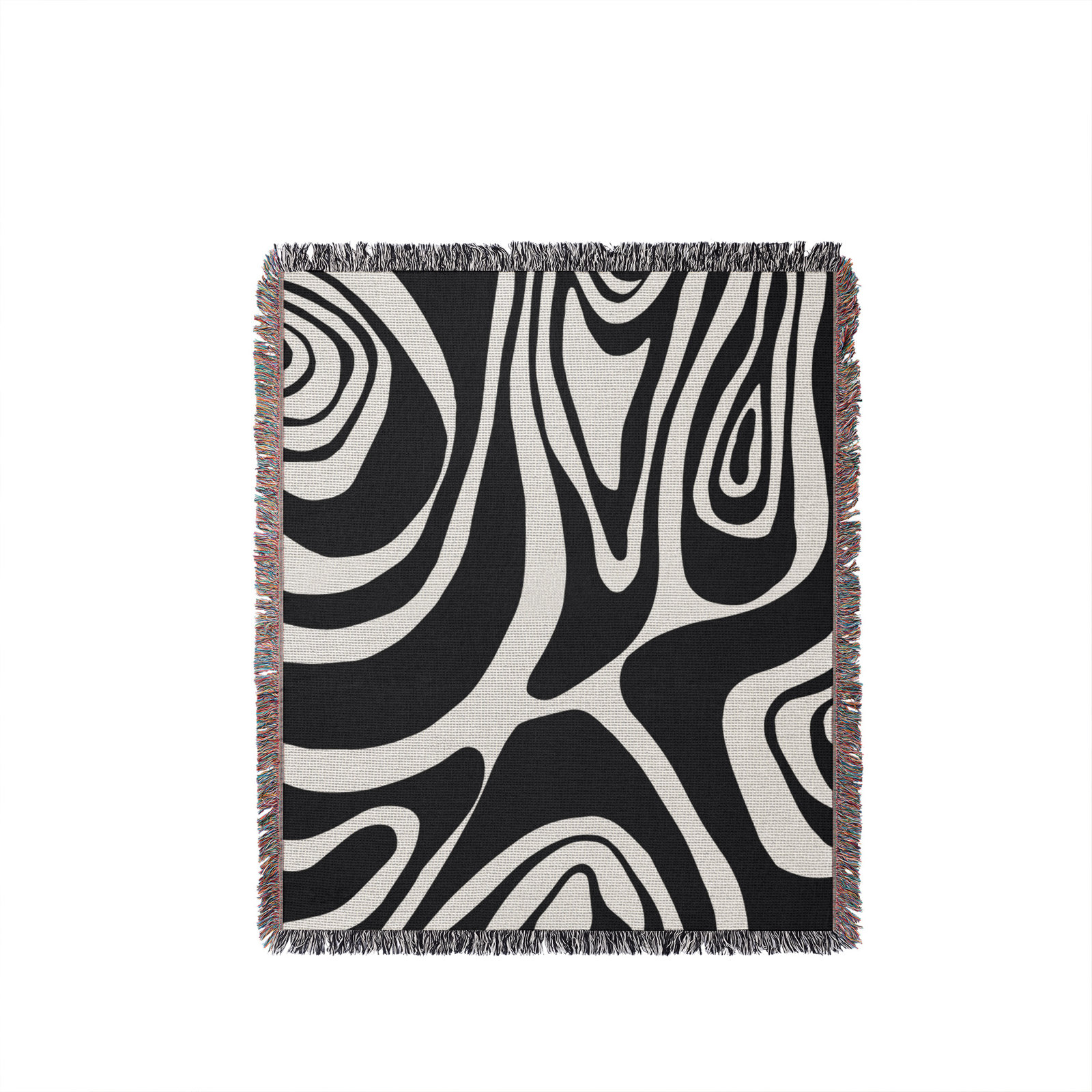 Kayle Cotton Throw Blanket, 50" x 60" – Throw, Black