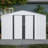 10X8 Ft Metal Shed For Garden Storage - Galvanized Steel, Lockable Doors, Grey Patio, Backyard Outdoor Bikes Garden, Lawn-123403555-123403552