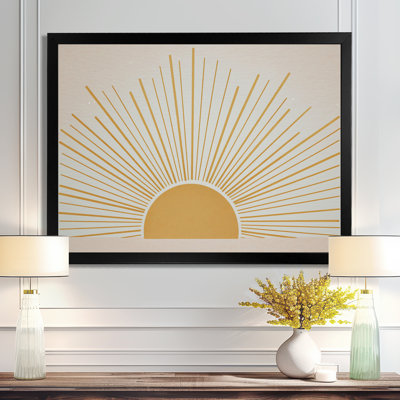 Impression sur toile Mid Mid Century Yellow - Minimalisme, art mural jaune minimaliste