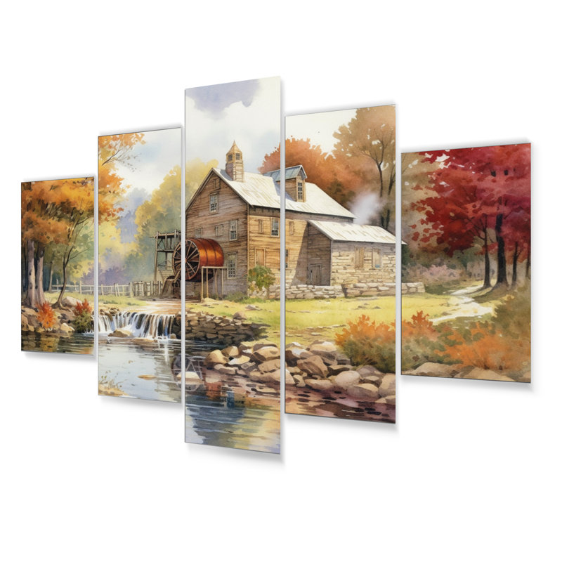 Ensemble de 5 décorations murales campagne Ohio