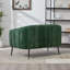 Causeuse d'appoint en chenille compacte moderne et glamour pour petits espaces