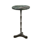 Harbor 15" Accent Table with Green Bidasar Marble and Iron