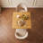 Compact Square Dining Table for Two - Modern Bamboo Top with Black Metal Pedestal Base
