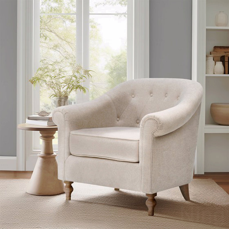 Fauteuil d'appoint avec accoudoirs - Design capitonné