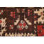Tapis décoratif en laine noué à la main de conception unique en laine brun/noir de 4 pi x 5 pi 7 po Hamedan