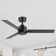 Zelindo 48''Matte Black Ceiling Fan Without Light, Indoor Ceiling Fan no Light with Remote Control and Quiet DC Motor, Outdoor Ceiling Fans for porch Without Lights, Black 3 Blades