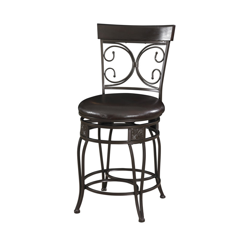 Tabouret de bar / tabouret de bar surdimensionné et grand Edveh, Bronze, Tabouret de comptoir (siège d'une hauteur de 24 p