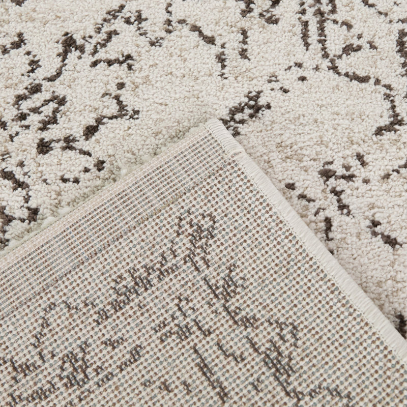 Barrymore Cream Oriental Medallion Area Rug, Rectangle 7'10.5" x 10'0.1"