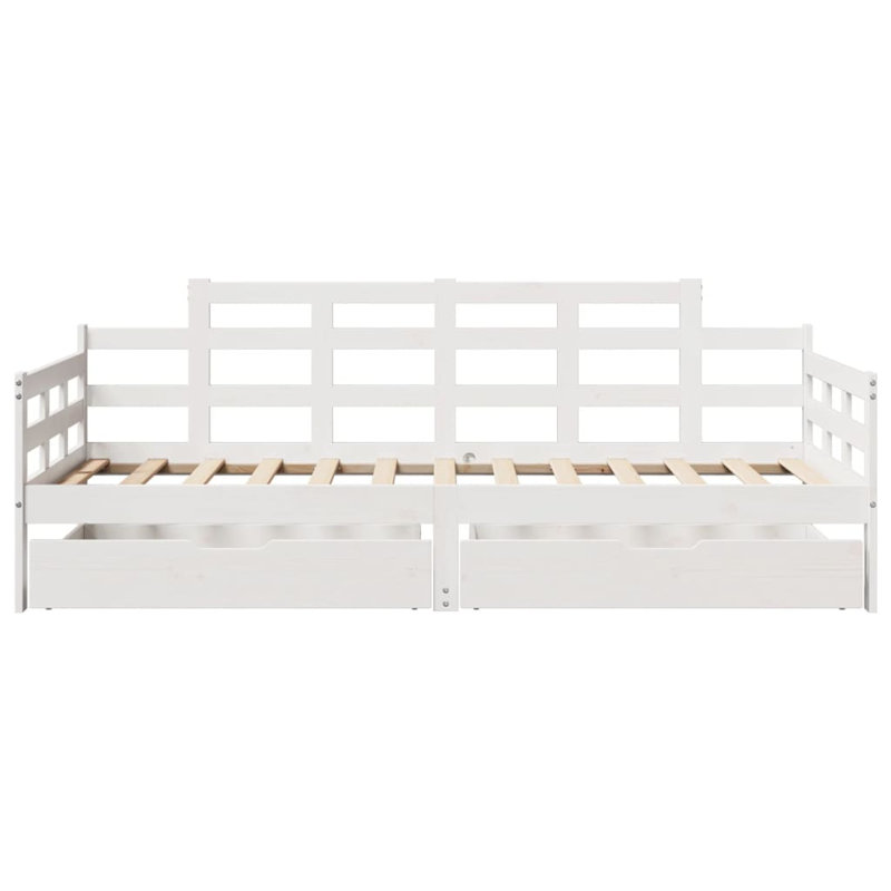 Riplex Solid Wood Daybed, European Single (90 x 200cm), White