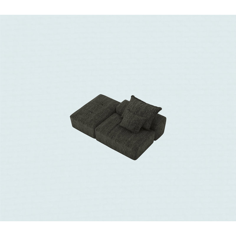 Canapé modulaire surdimensionné Boneless, Noir