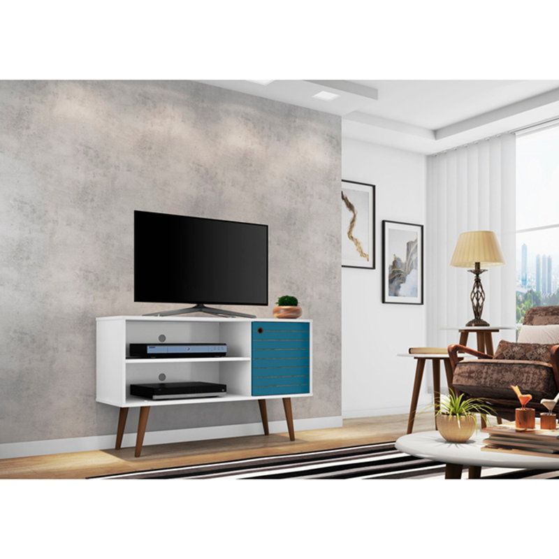 Meuble télé 43 po Liberty, Bleu ardoise