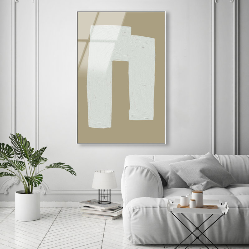 Minimal Arch Print by Oliver Gal, 37"H x 55"W, White Floater Frame