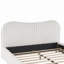 Lit rembourré élégant avec tête de lit ondulée et coutures verticales combinant élégance et confort pour les chambres à coucher modernes-524741796