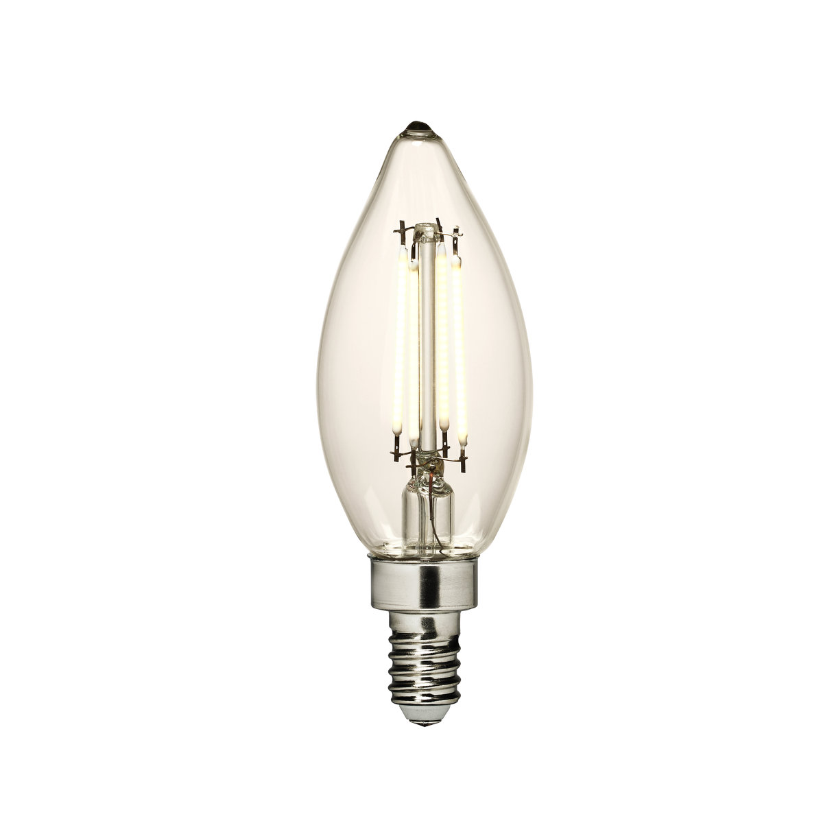 Branded Lamps 4W Torpedo Clear LED Edison Bulb, 2700 Kelvins