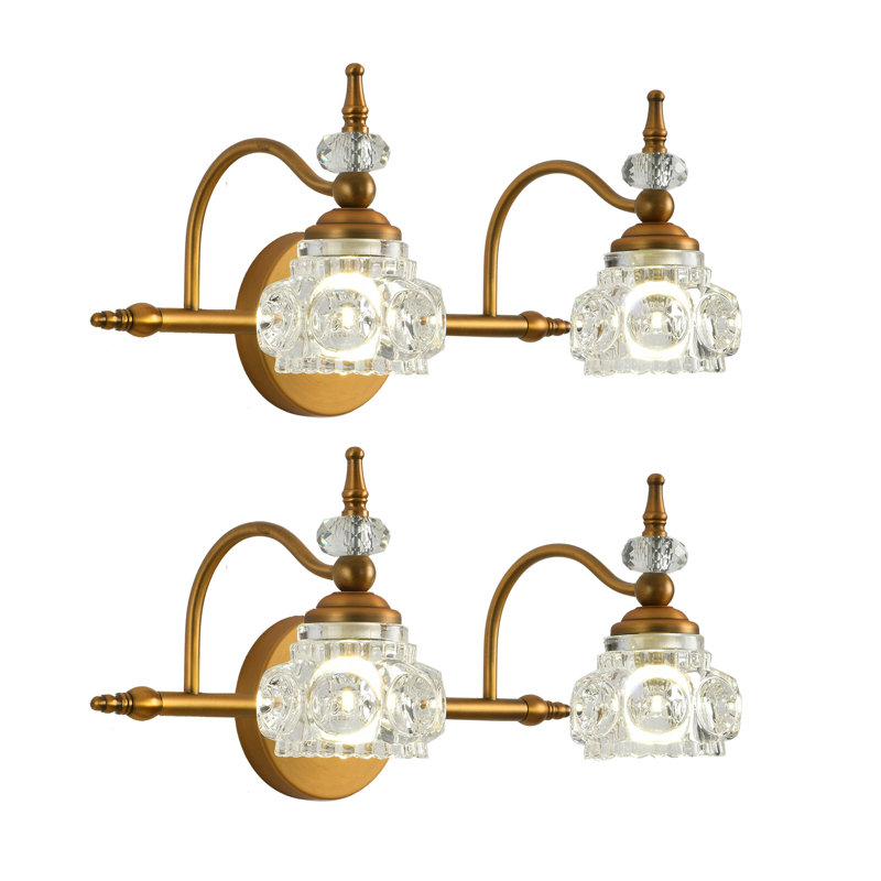 Jamicah 2 - Light Dimmable Bath Sconce, Golden