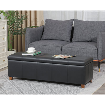 48” Upholstered Storage Ottoman Bench by Latitude Run