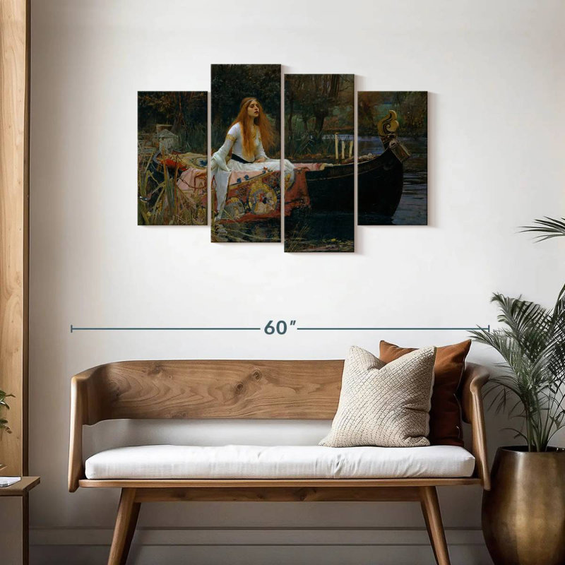Leisha, la Dame de Shalott, H 27 po x l 43 po