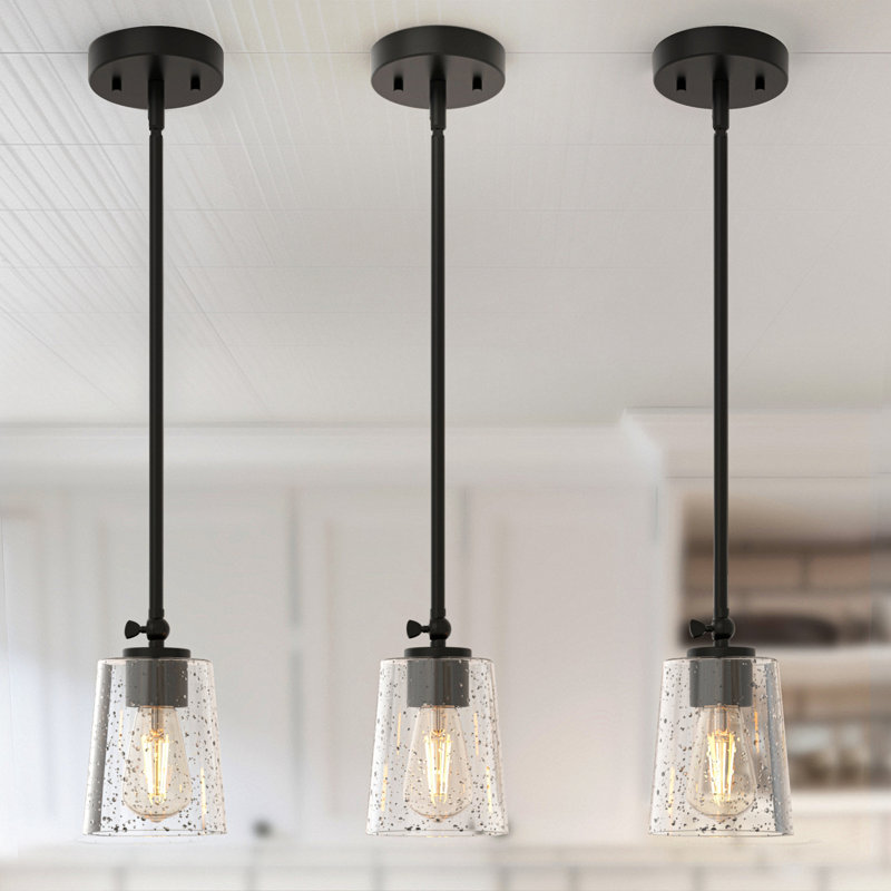 1 - Light Matte Black Single Pendant(3-Pack)