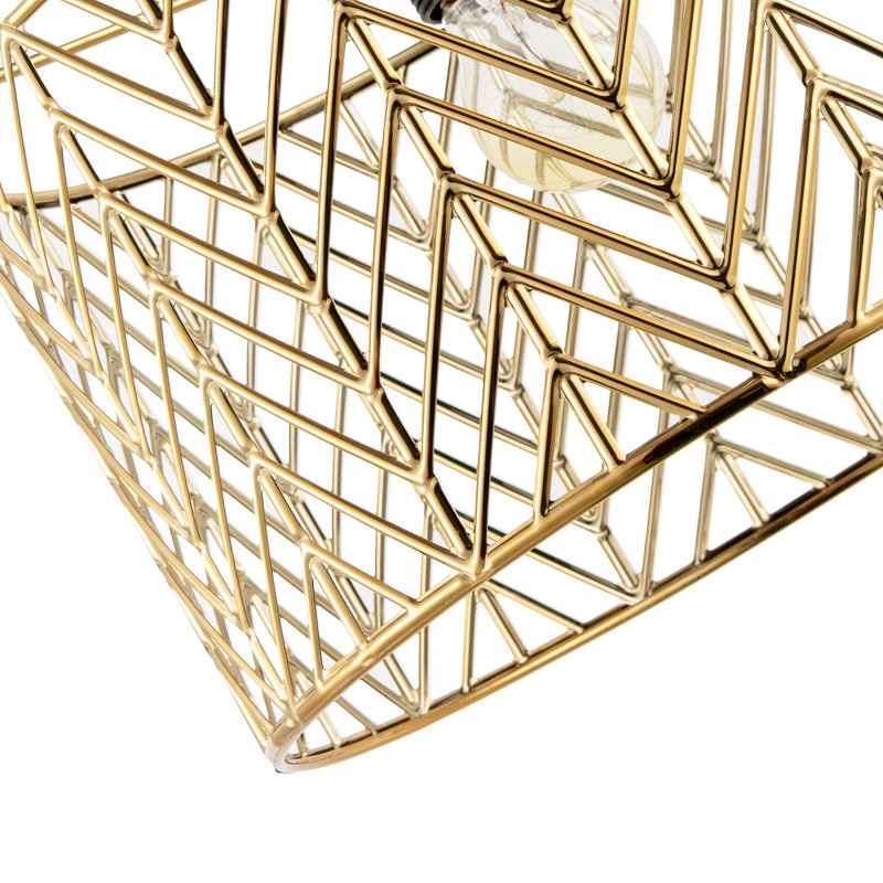 17cm H Metal Drum Lamp Shade ( Slip-On ) in Gold