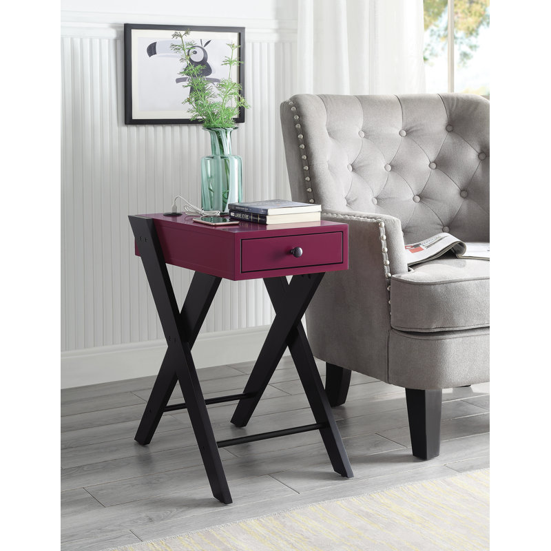 Table d'appoint avec port USB intégré