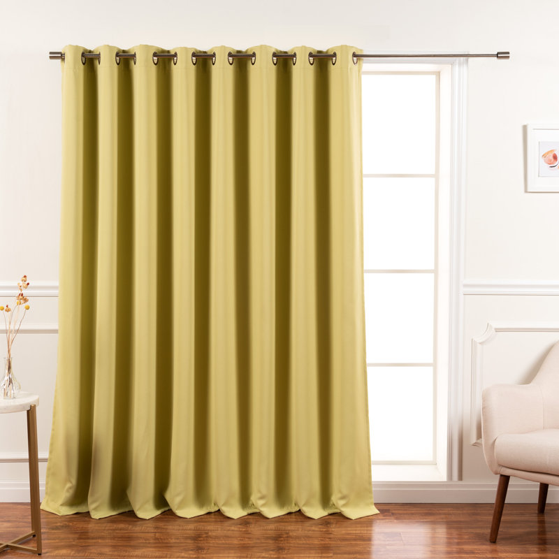 Scarsdale Solid Blackout Thermal Grommet Single Curtain Panel, 100" W x 96" L, Sage