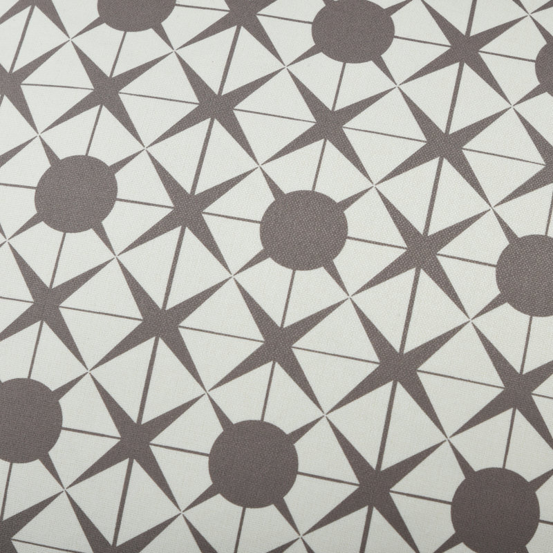 Geometric Gray and White Linen Square Cushion