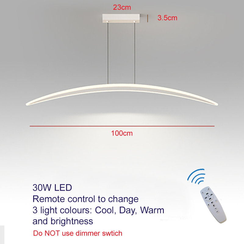 Afiq 1 - Light White LED Single Pendant