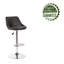 Swivel Upholstered Adjustable Height Bar Stool with Steel Frame-1009167625