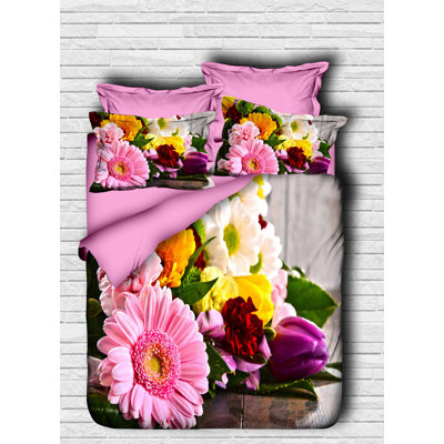 Frenzel Floral Duvet Cover Set with Pillowcases Included