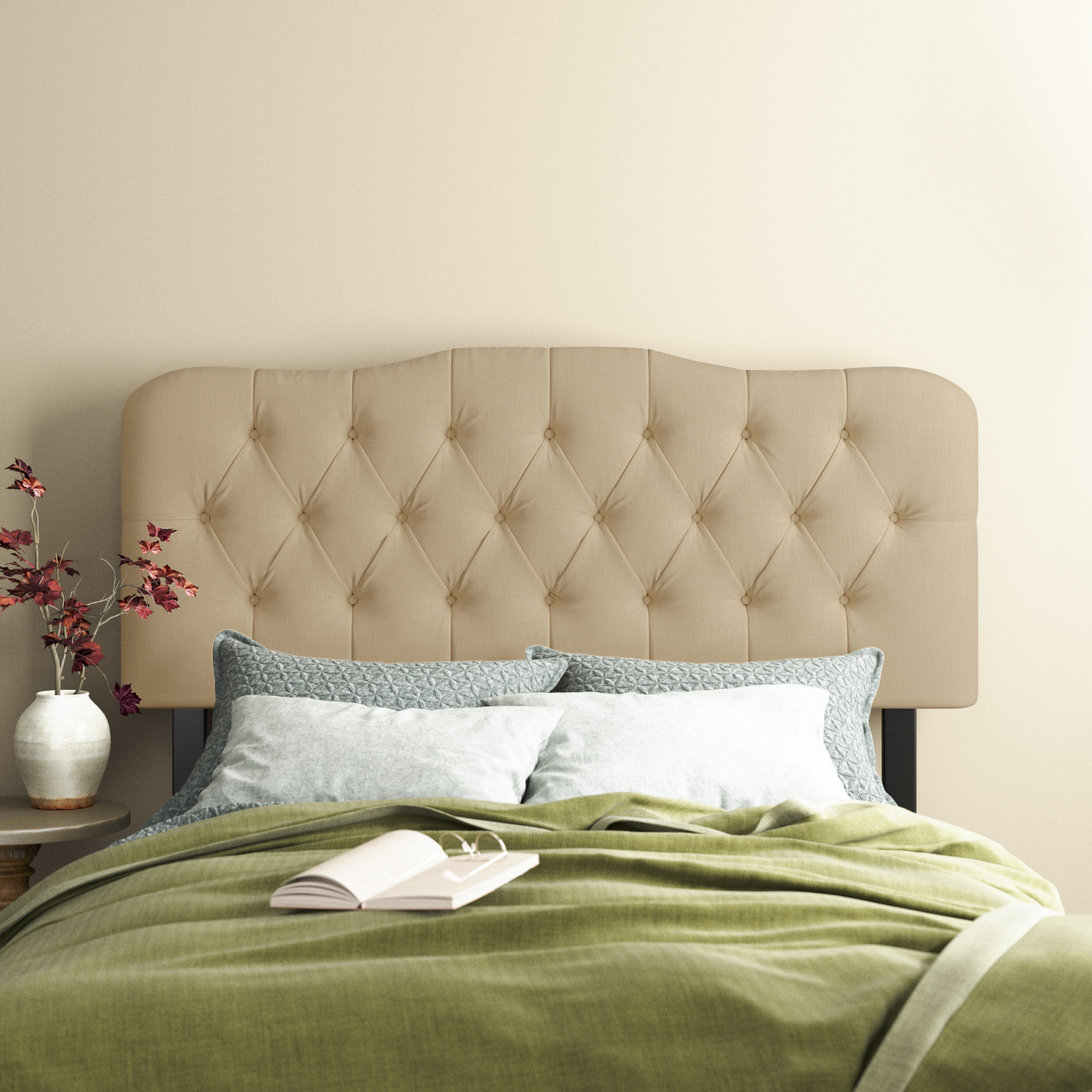 Rodan Headboard, California King, Classic Sandstone Linen