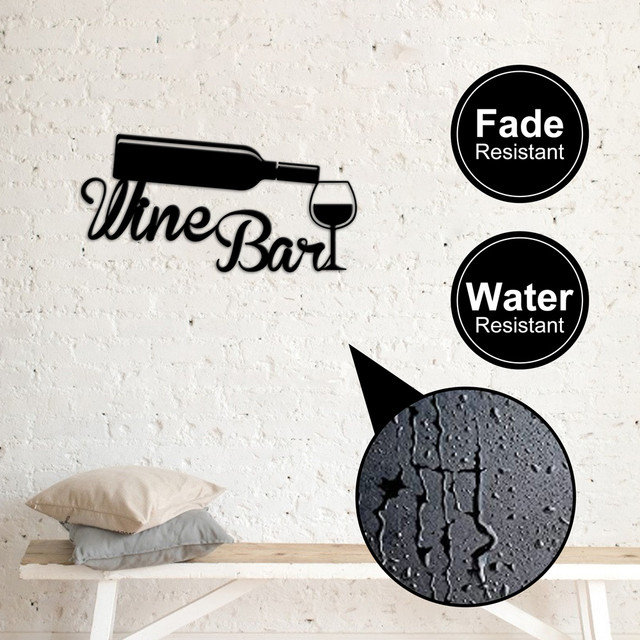 Brishae Water Resistant Steel Text & Numbers Wall Decor