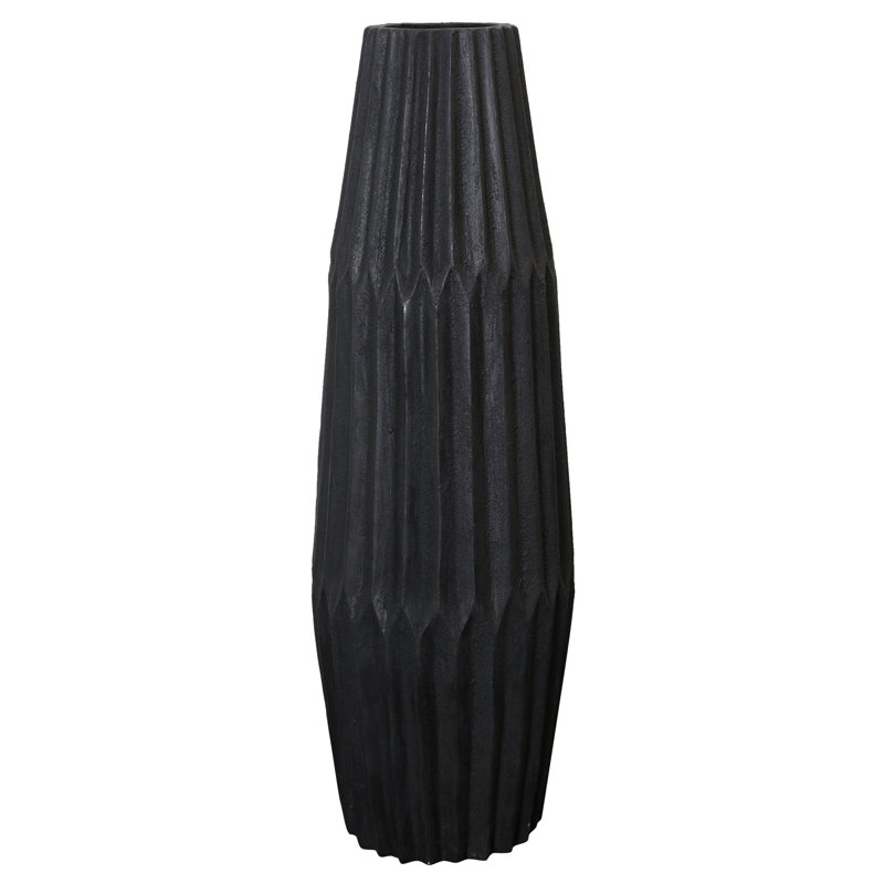 Chima - Ceramic Vase - Small -, 50.5" H x 16.5" W x 16.5" D, Black