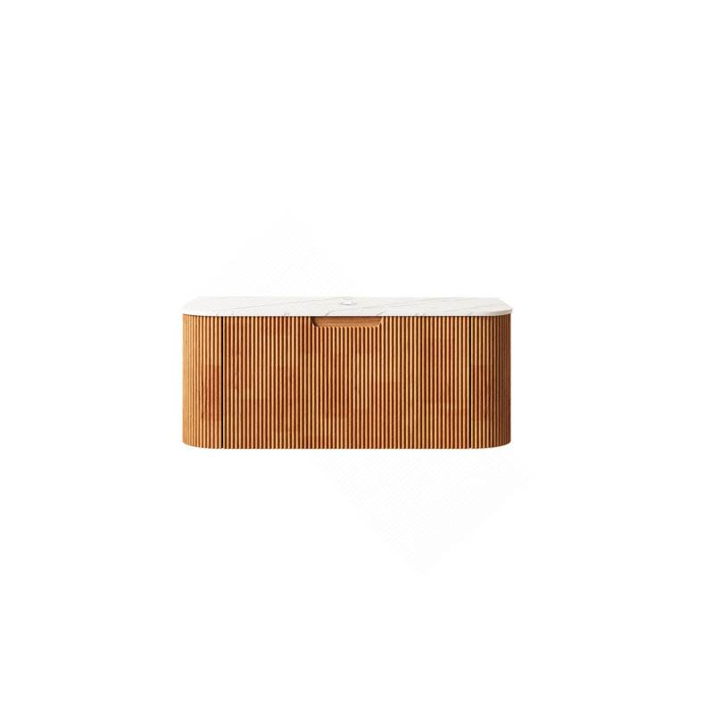 Armoire murale 36 po, avec comptoir en marbre artificiel blanc et tiroir, sans vasque, sans robinet, grain de bois naturel