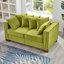 5 + 2 places en velours 2 + 3 avec design moderne, accoudoirs carrés, pieds en bois massif, coussins à ressorts et housses amovibles pour le look du salon, places assises, accoudoirs, rangement pour clous argentés