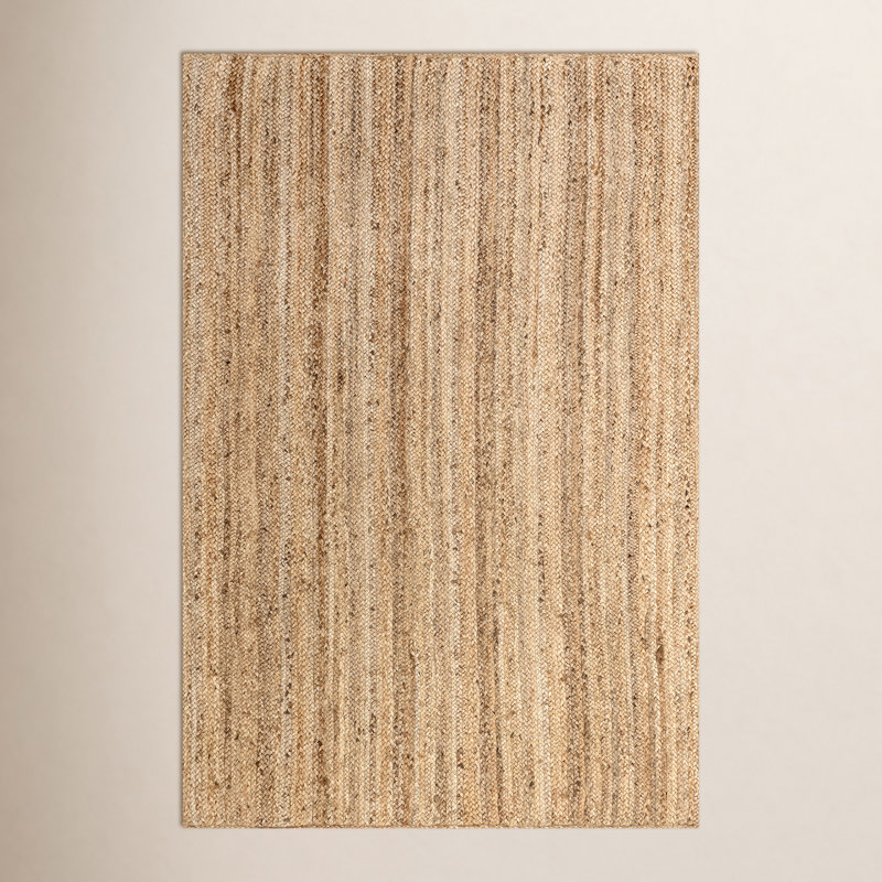 Aevry Natural Jute Area Rug, Rectangle 9'6" x 13'6"