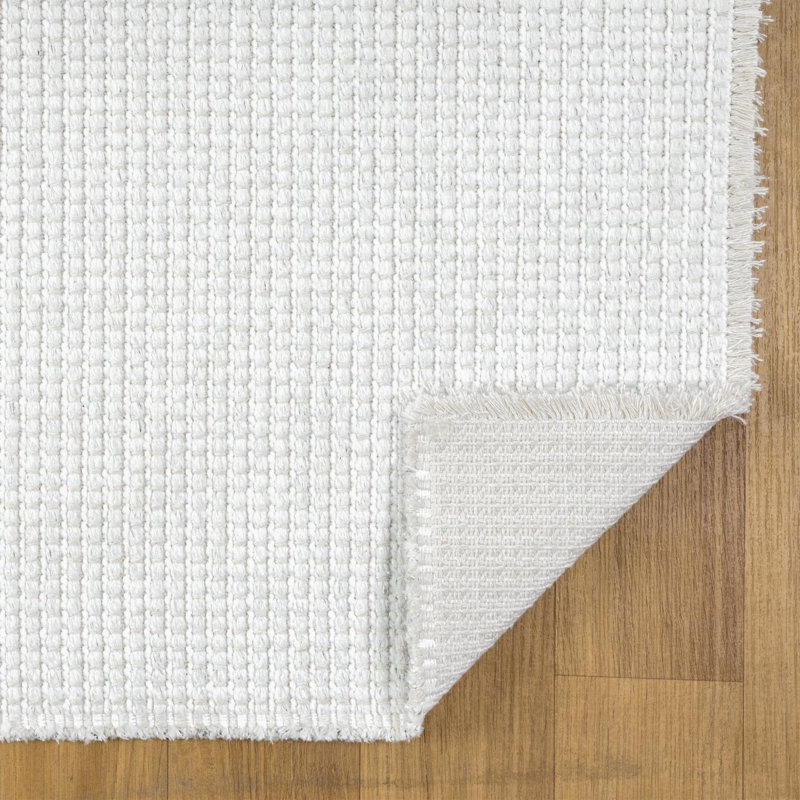 Two Tone Fringed Area Rug, Rectangle 6' x 9'