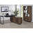 3-Shelf Open Bookcase with Doors