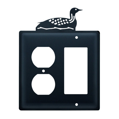 Loon 2-Gang Duplex Outlet / Rocker Combination Wall Plate